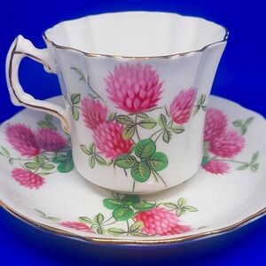 Vintage thistle teacup and saucer